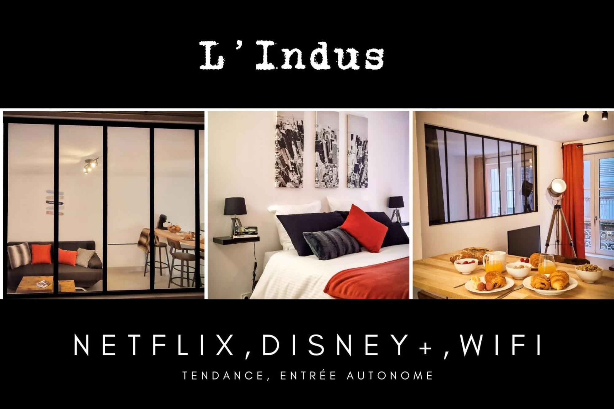 L'Indus 3 Etoiles Wifi, Netflix, Disney, Coeur De Bastide Villefranche-de-Rouergue Extérieur photo